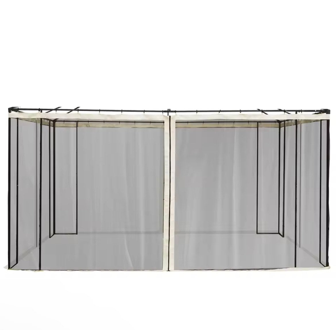Universal Mesh Netting Screen Walls for 10' X 13' Gazebo, Beige