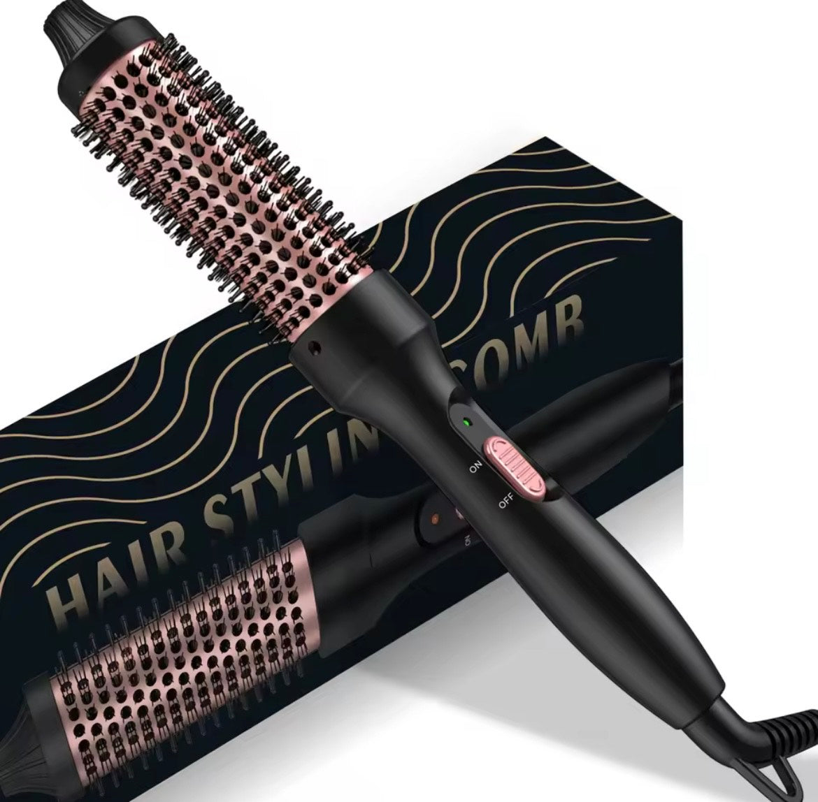 =Thermal Brush Hot Air Brush&volumizer Hair Curler Straightener Hair Styling Brush Professional Curling Iron Heated 32mm
