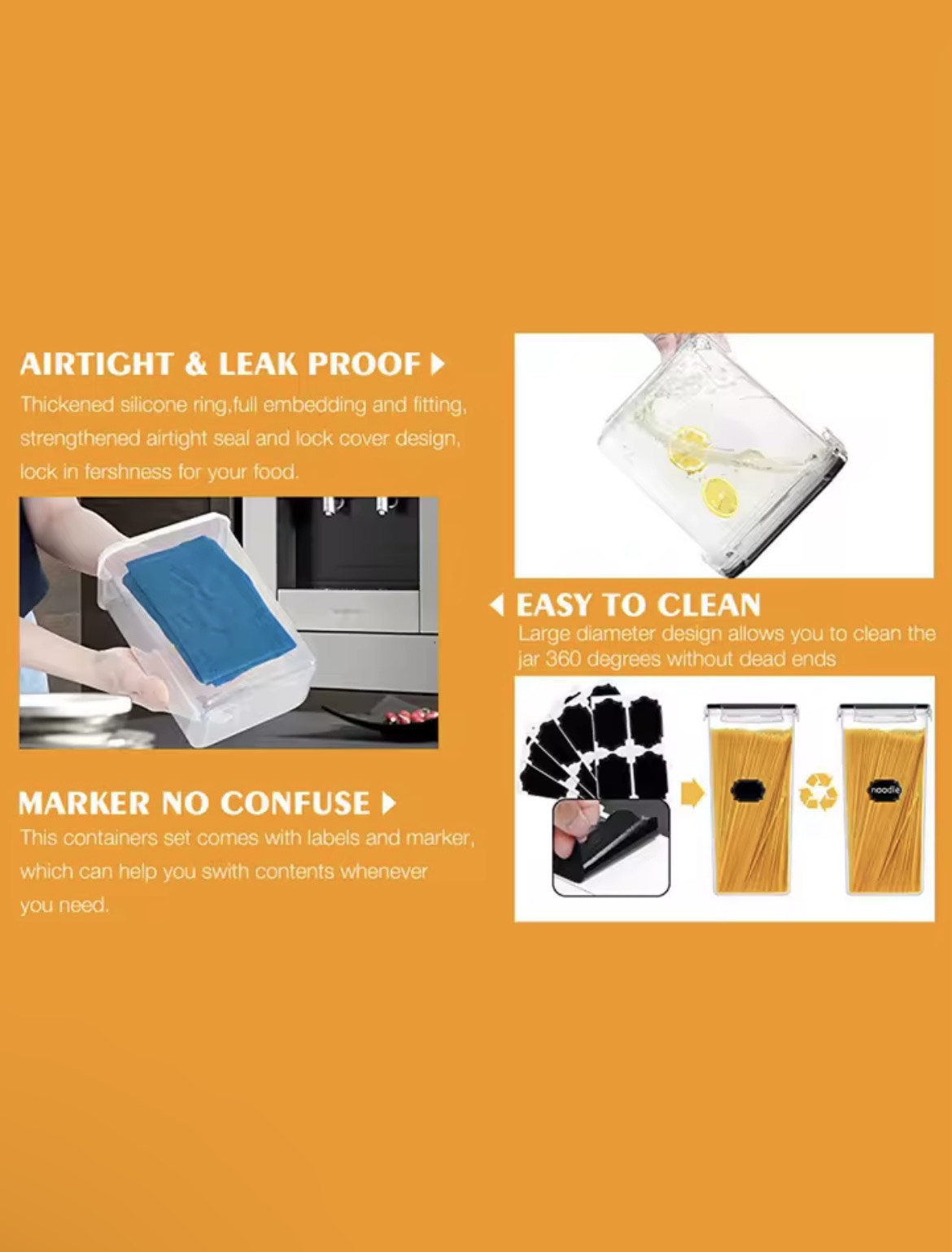 =24pcs Airtight food storage containers with LIDS, plastic cookie jars for kitchen pantry organization and storage, including lab